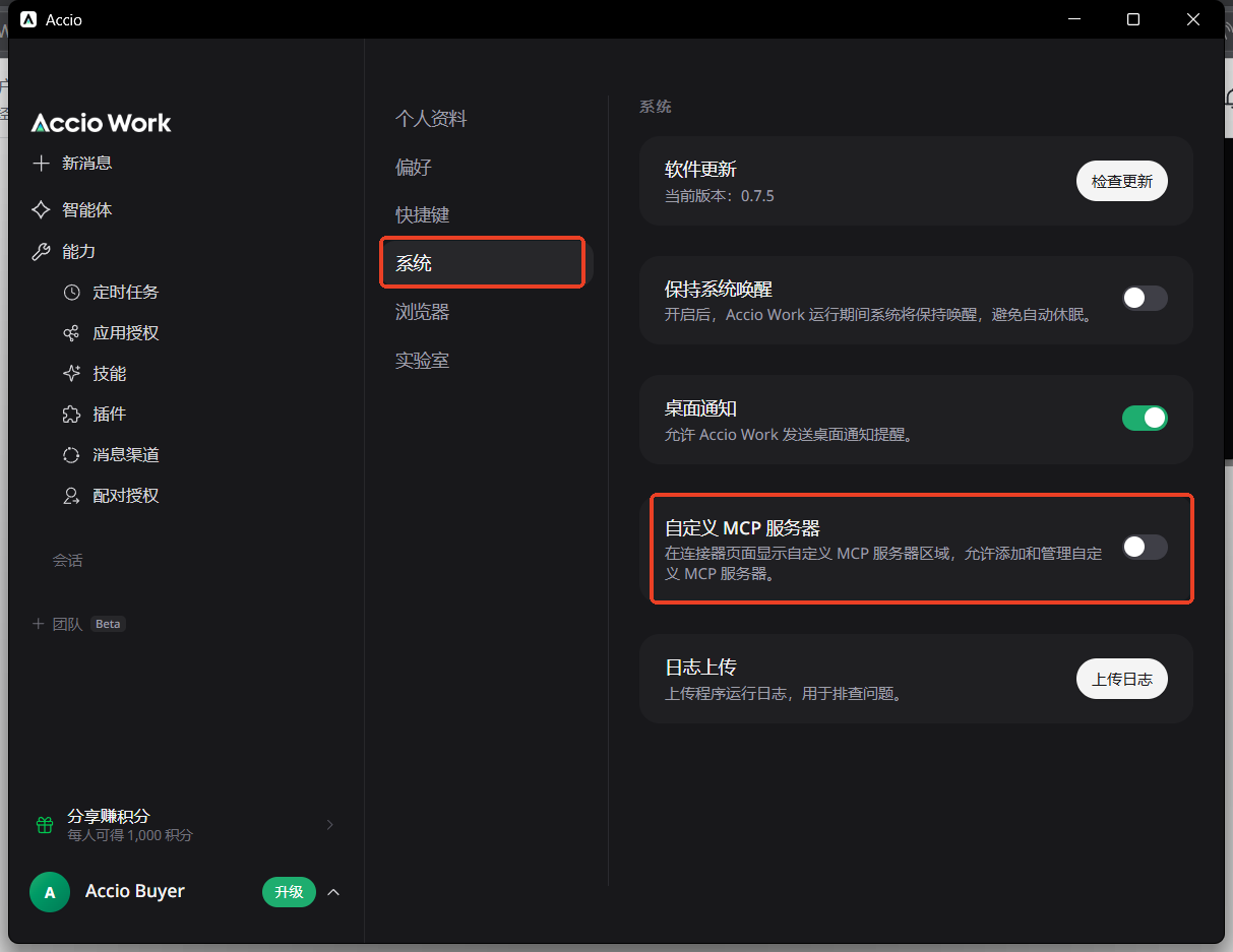 启用自定义MCP服务器