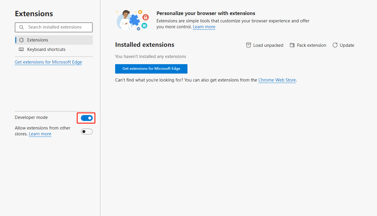 Installing Google Chrome's DMO Extension in Microsoft Edge